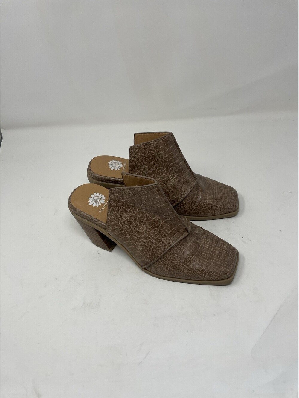 Yellowbox Marissa Heeled Mule Shoe for women in Taupe